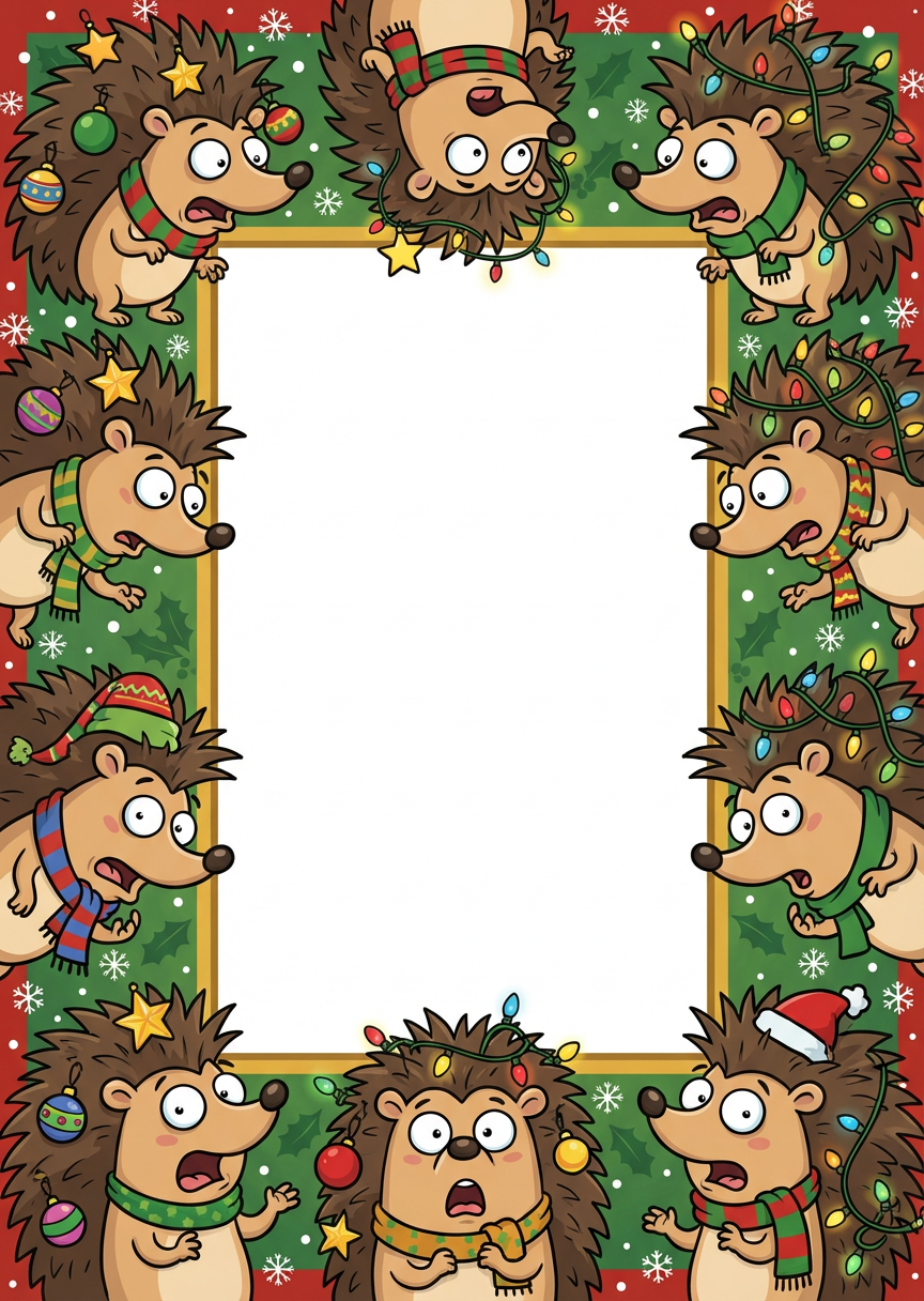 Christmas Hedgehogs · Ornament Collector Frame