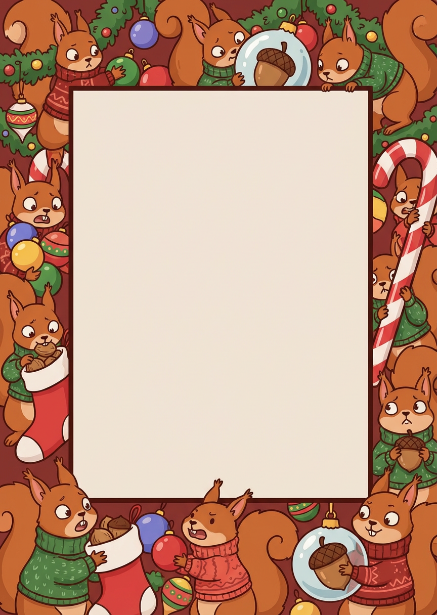 Christmas Squirrels · Hoarding Frenzy Frame
