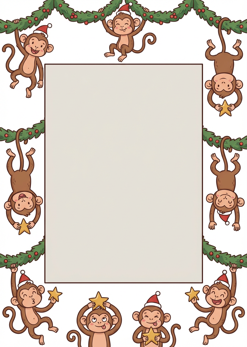 Christmas Monkeys · Mischief Frame