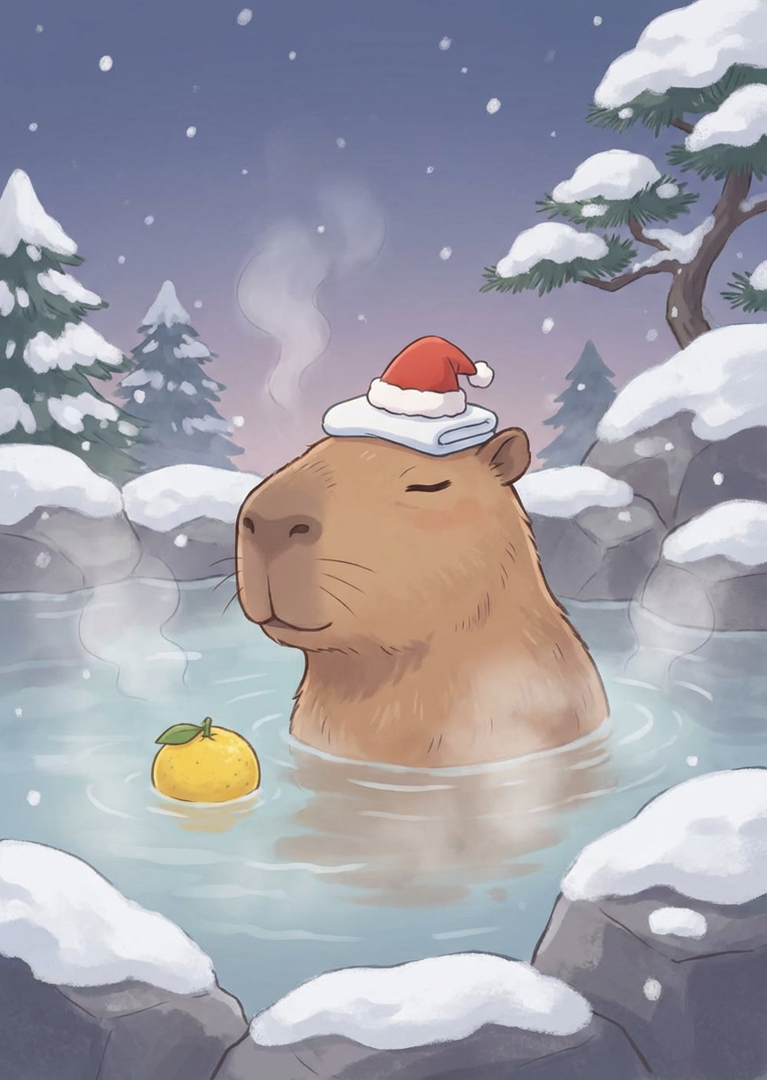 Capybara in Japanese Hot Spring