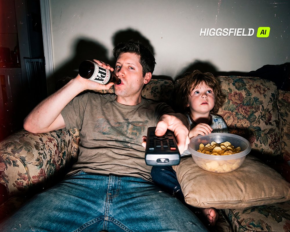 Candid Cinematic Lifestyle Photograph of Father and Child