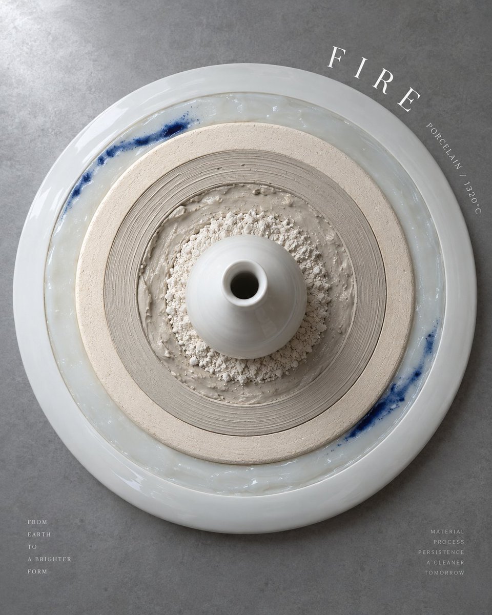 Product Marketing - Ceramic Kiln Fire Growth Rings Poster