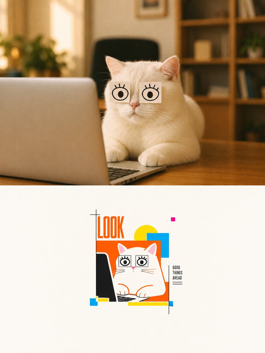 Product Marketing - Cat Photo to Geometric Poster