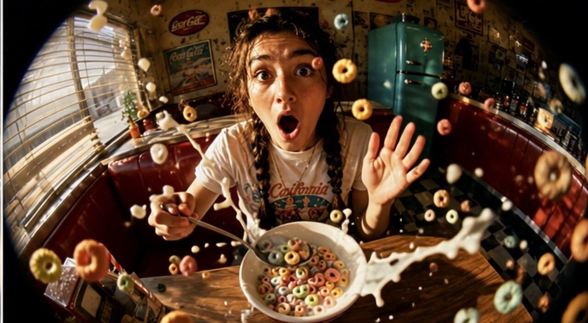 Cinematic Slow Motion Cereal Breakfast
