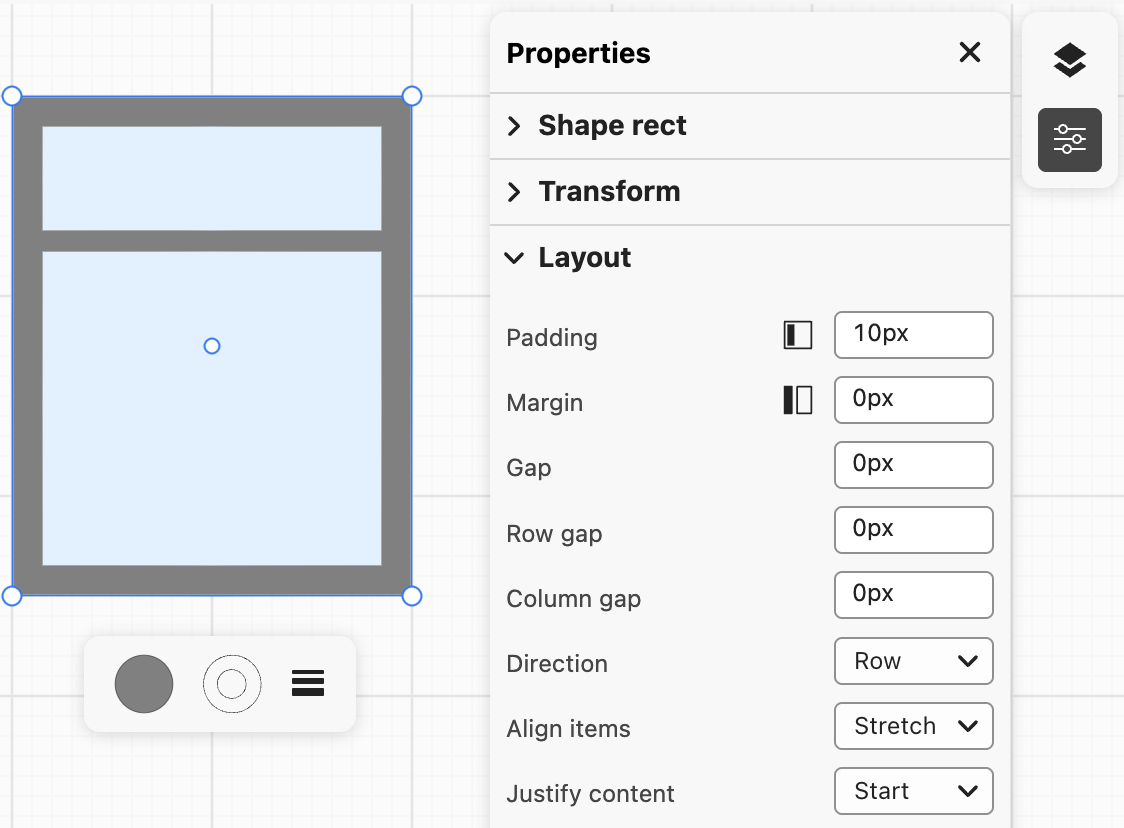 layout panel