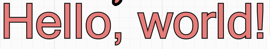 Text stroke