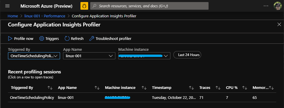 Profiler Trace Sessions