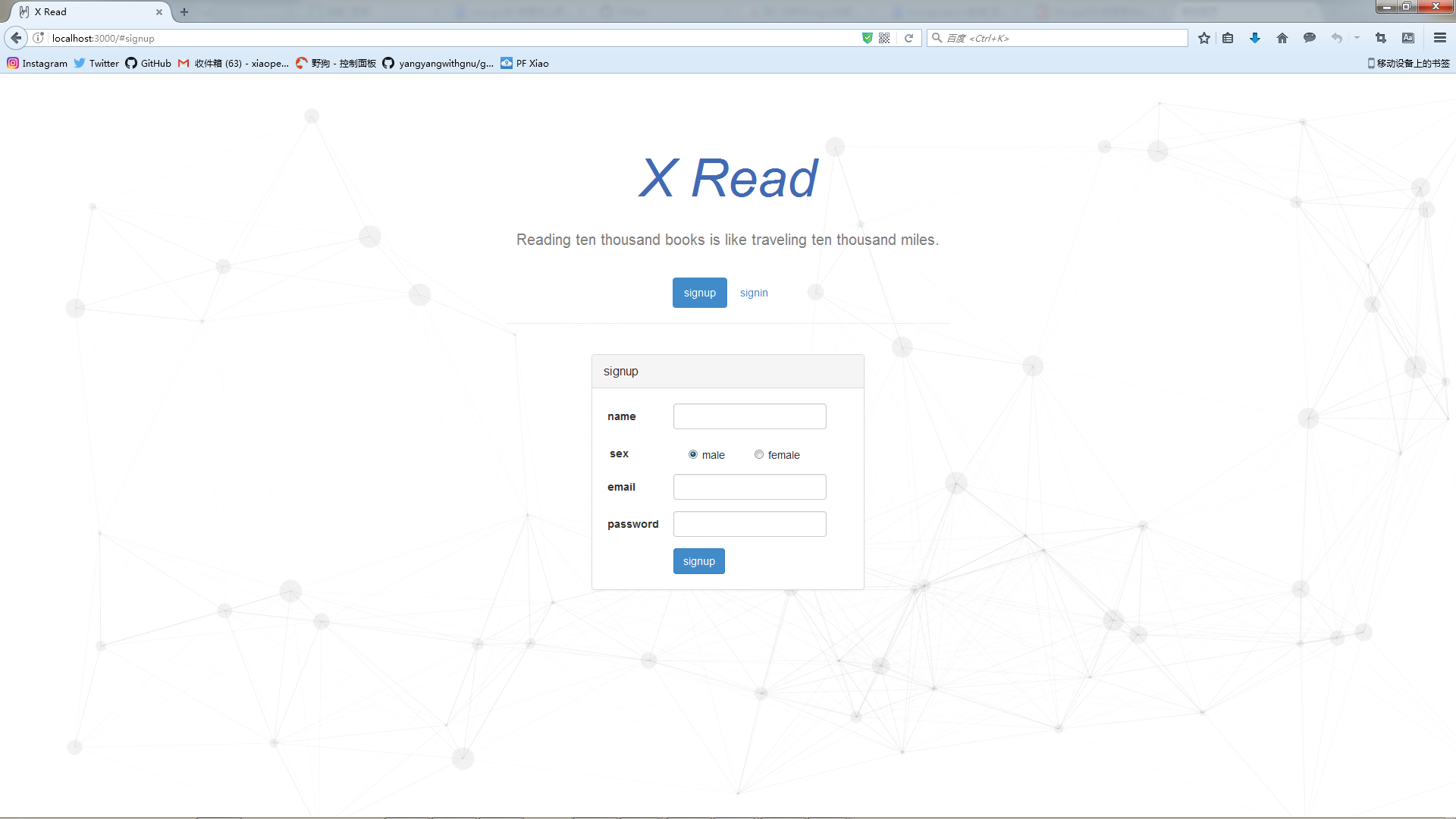 GitHub - xiaopf/reading-website: 读书网站 · GitHub