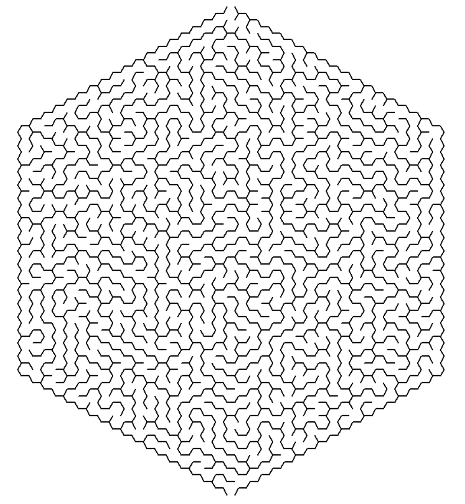 Hexagonal Maze using Depth First Search