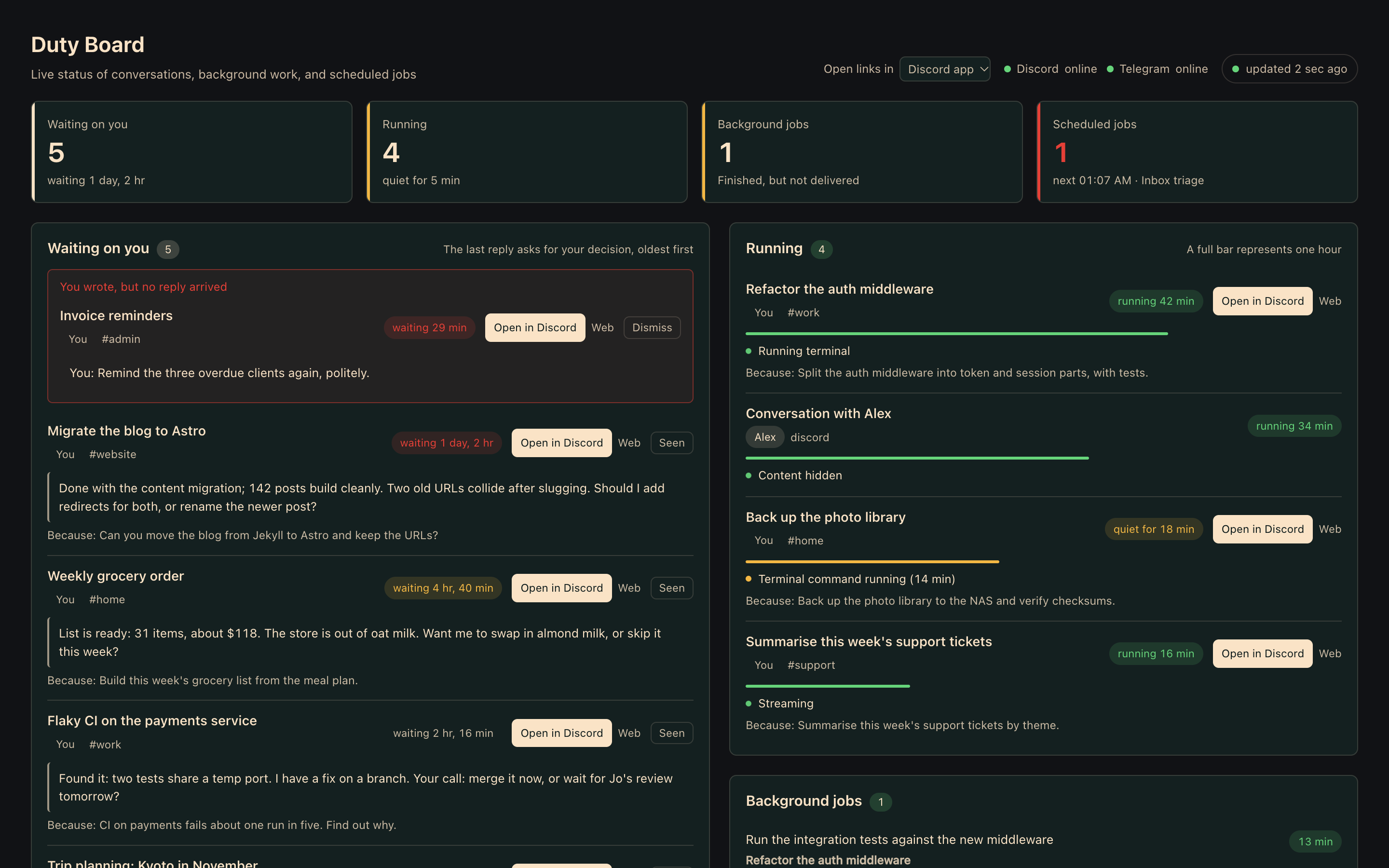 Duty Board screenshot