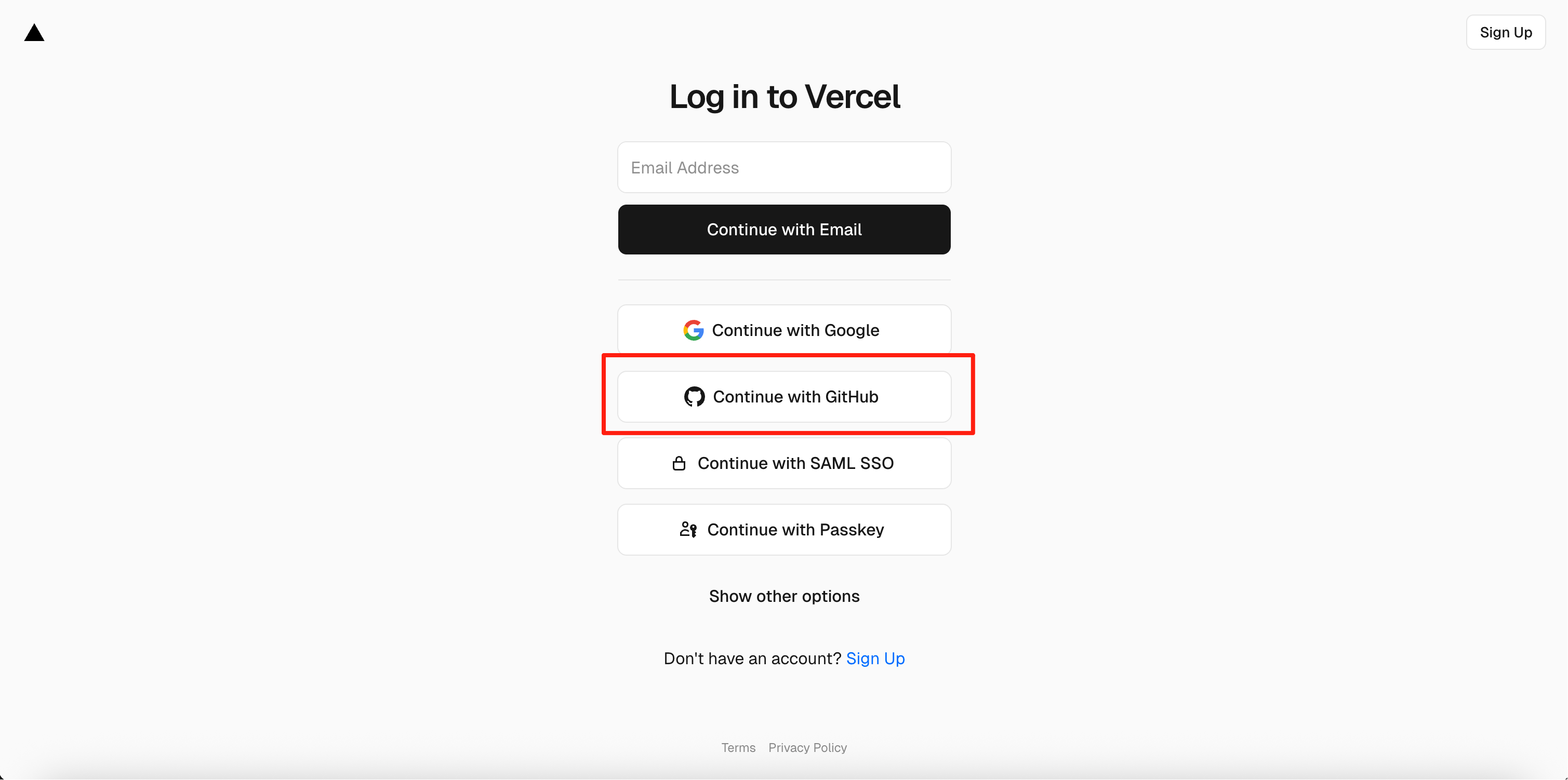 Vercel登录