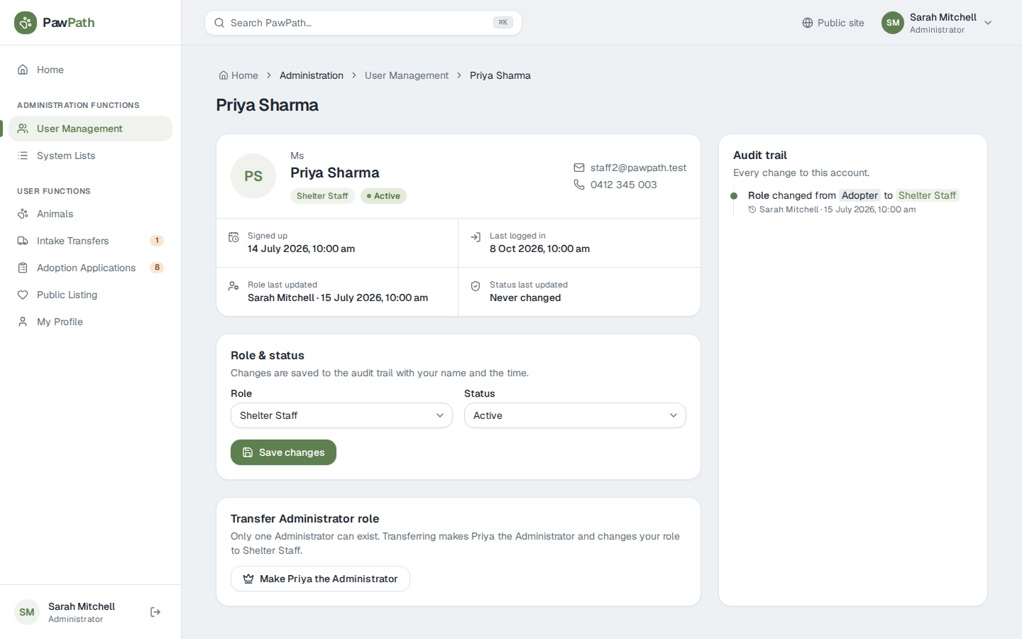 Admin Audit Trail
