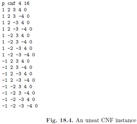 Unsatisfiable Cnf Instances