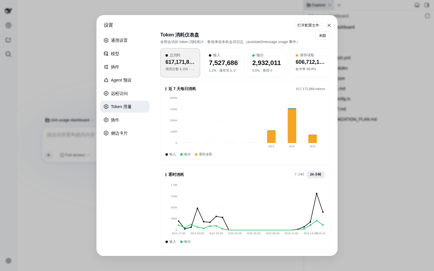 仪表盘在 DSH 设置页中的位置