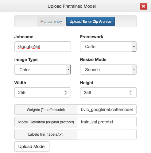 Upload Pretrained Model