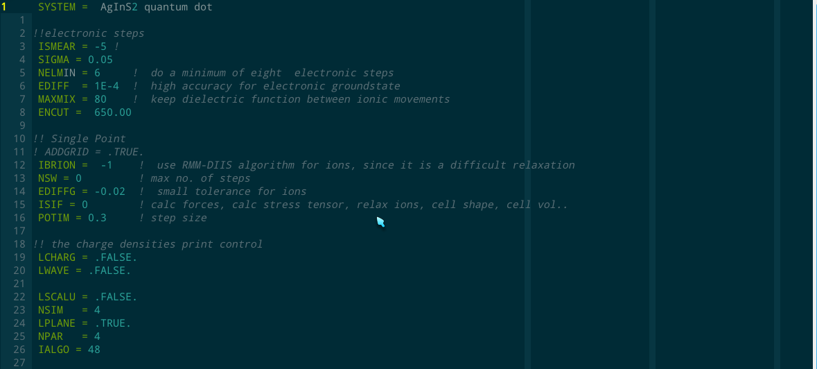 GitHub - xis19/qcvim: VIM highlight files for Quantum Chemistry packages