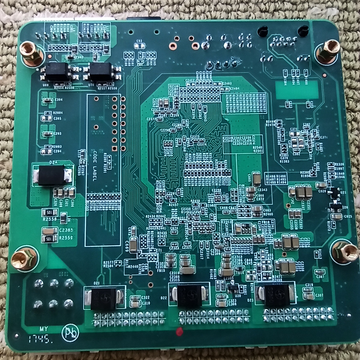 Bottom layer of the board