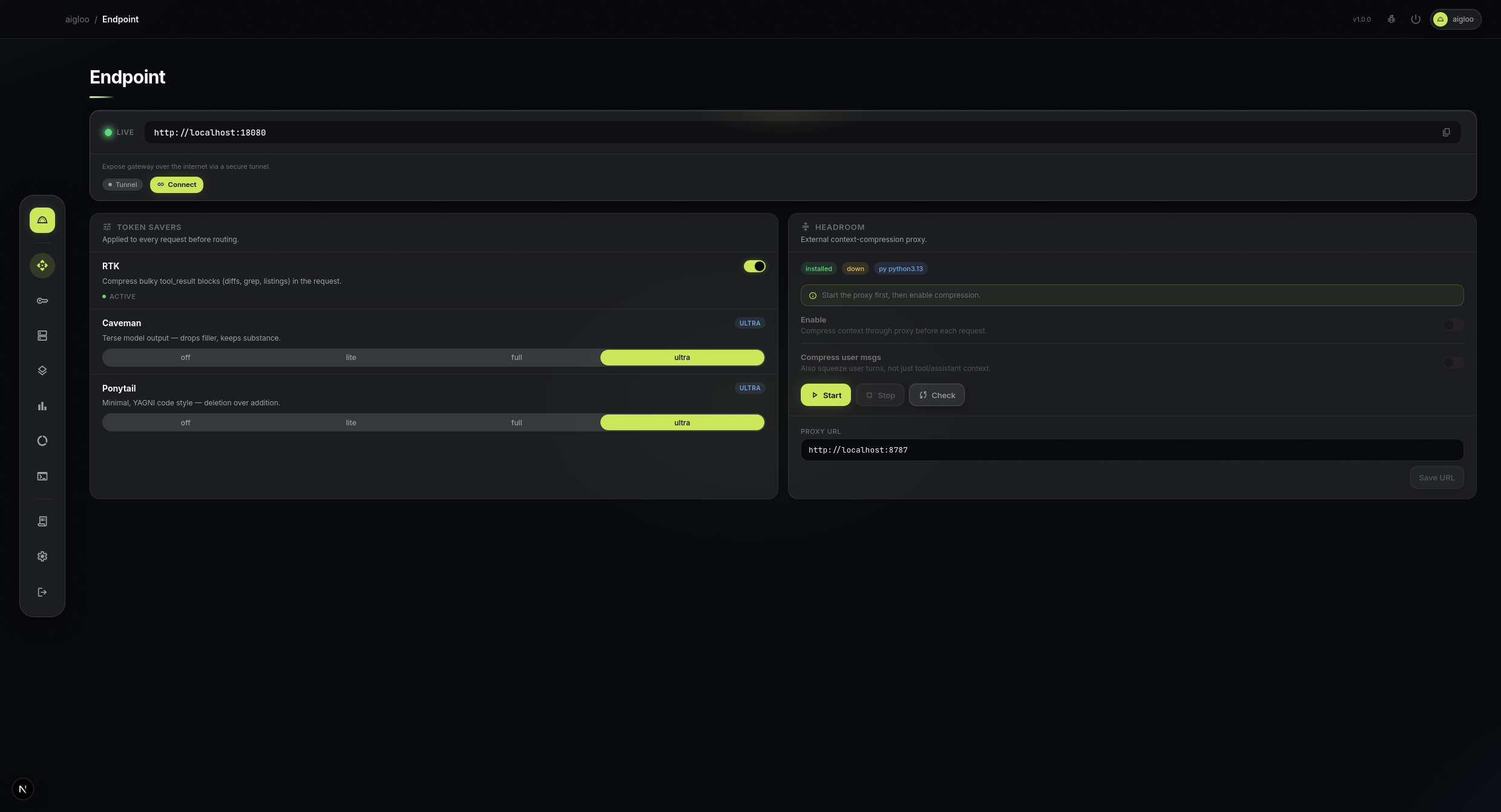 Endpoint page