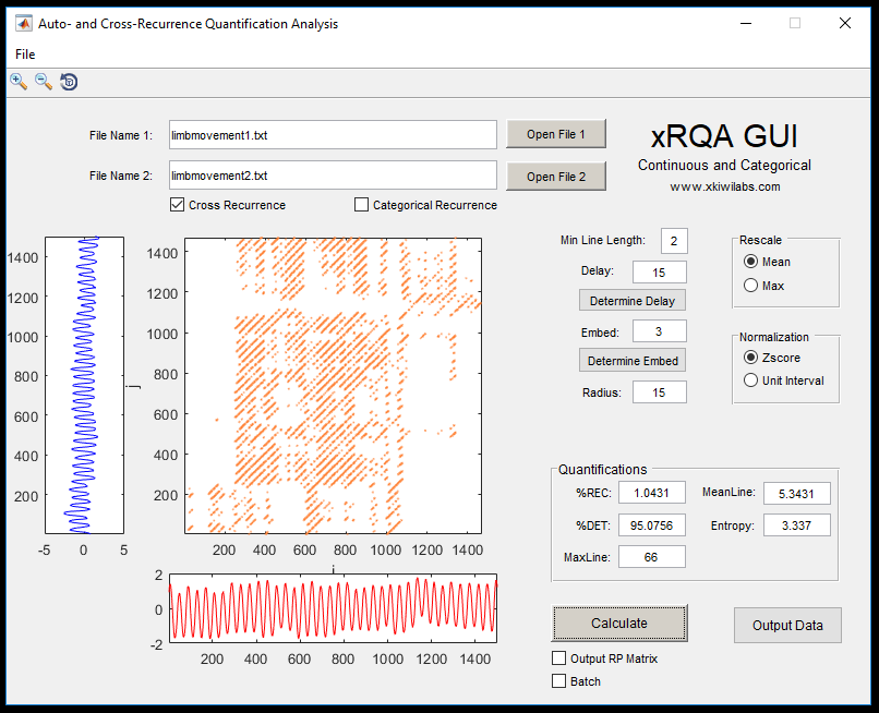 RQA Application Screen Shot