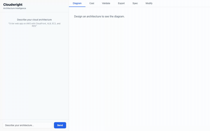 Cloudwright v0.3.5 Web UI Demo