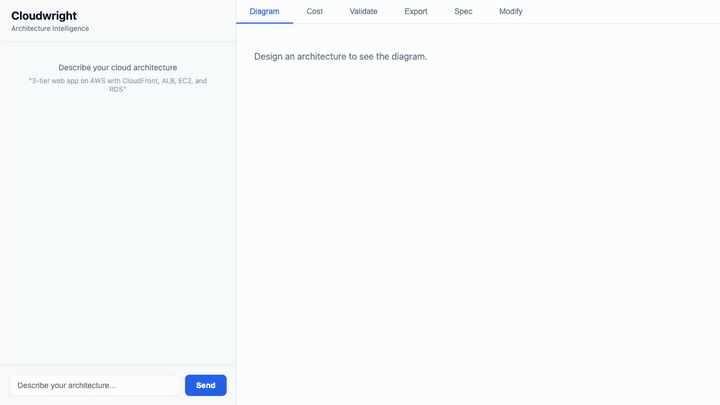 Cloudwright v0.4.0 Web UI Demo