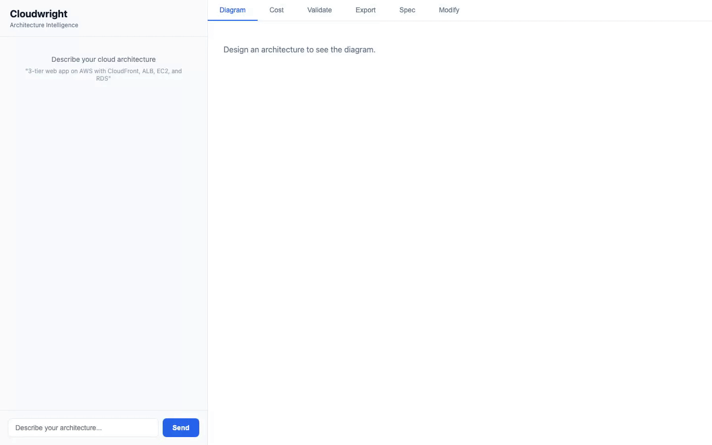 Cloudwright v1.0 Web UI Demo