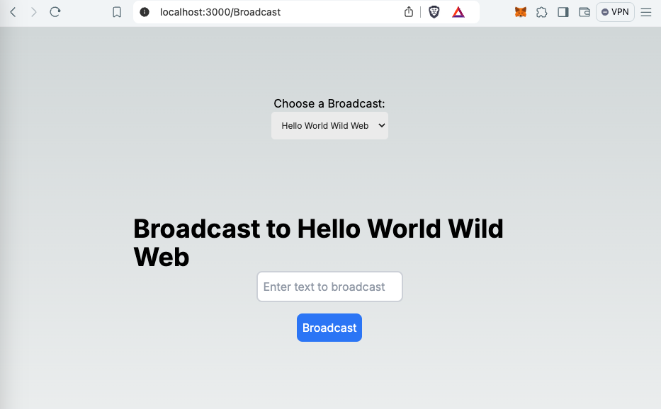 Broadcast page