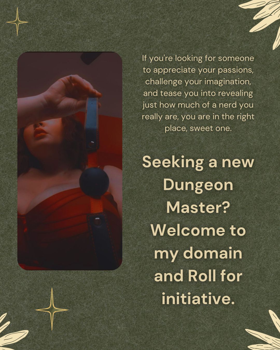Show me your latest Warhammer miniature, MTG deck, Steam obsession, dice bag, cosplay project, or shelf of collectibles. Tell me why you love it. The details matter more than the price tag.

I enjoy intelligent people with genuine passions, not mindless incels looking to argue, posture, or turn every conversation into a grievance. Bring me curiosity, creativity, self-awareness, and a hobby you can enthusiastically ramble about for twenty minutes.

A sharp mind will always impress me more than a loud opinion.