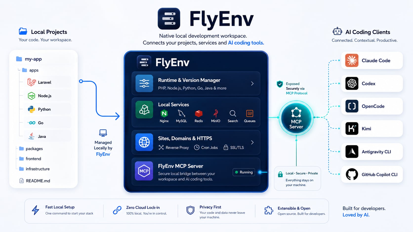 FlyEnv MCP and AI CLI workflow