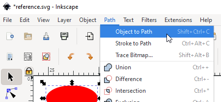 Inkscape Path-Menu