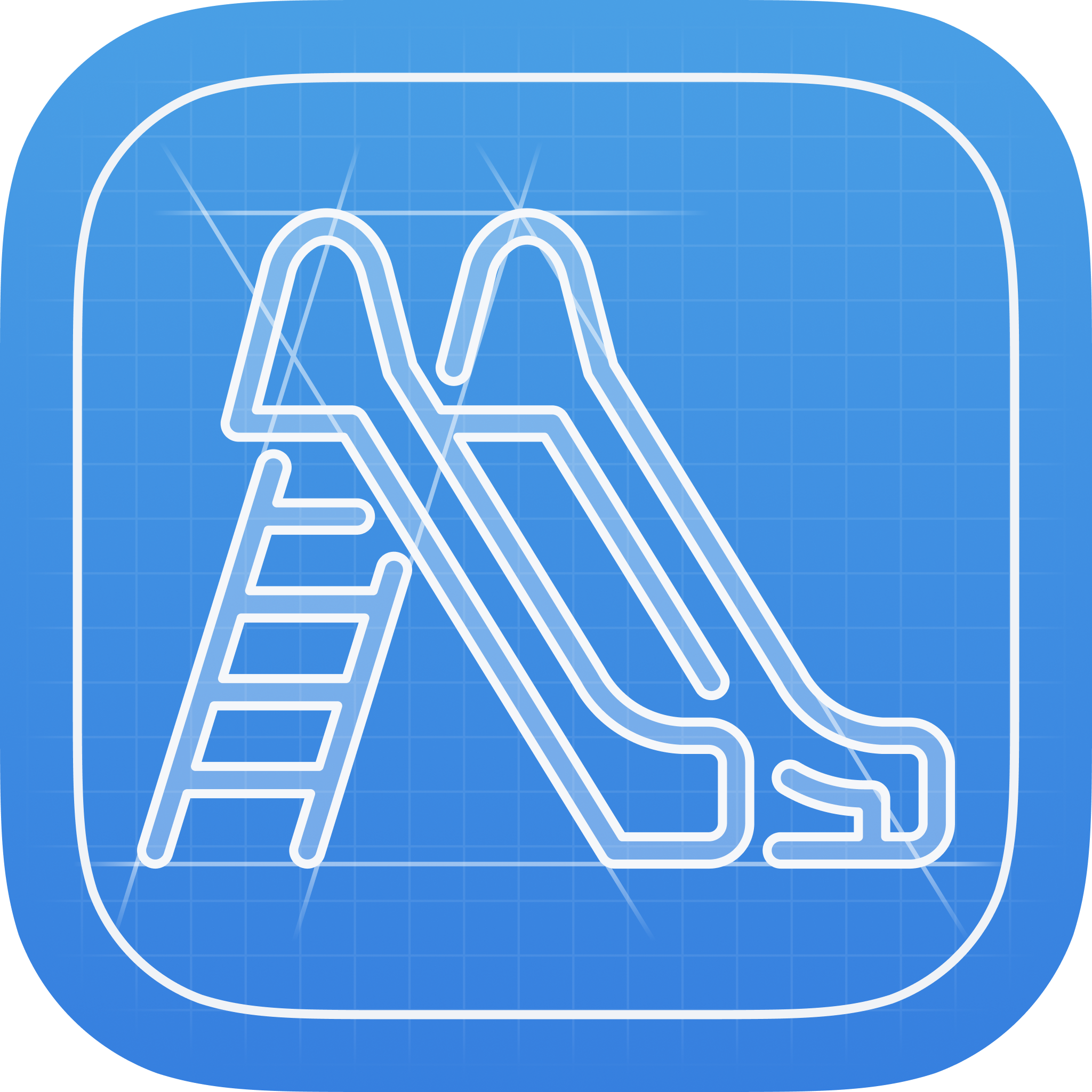 The App icon of the SDK Playground iOS app. The icon includes a blue playground slide on a white background.