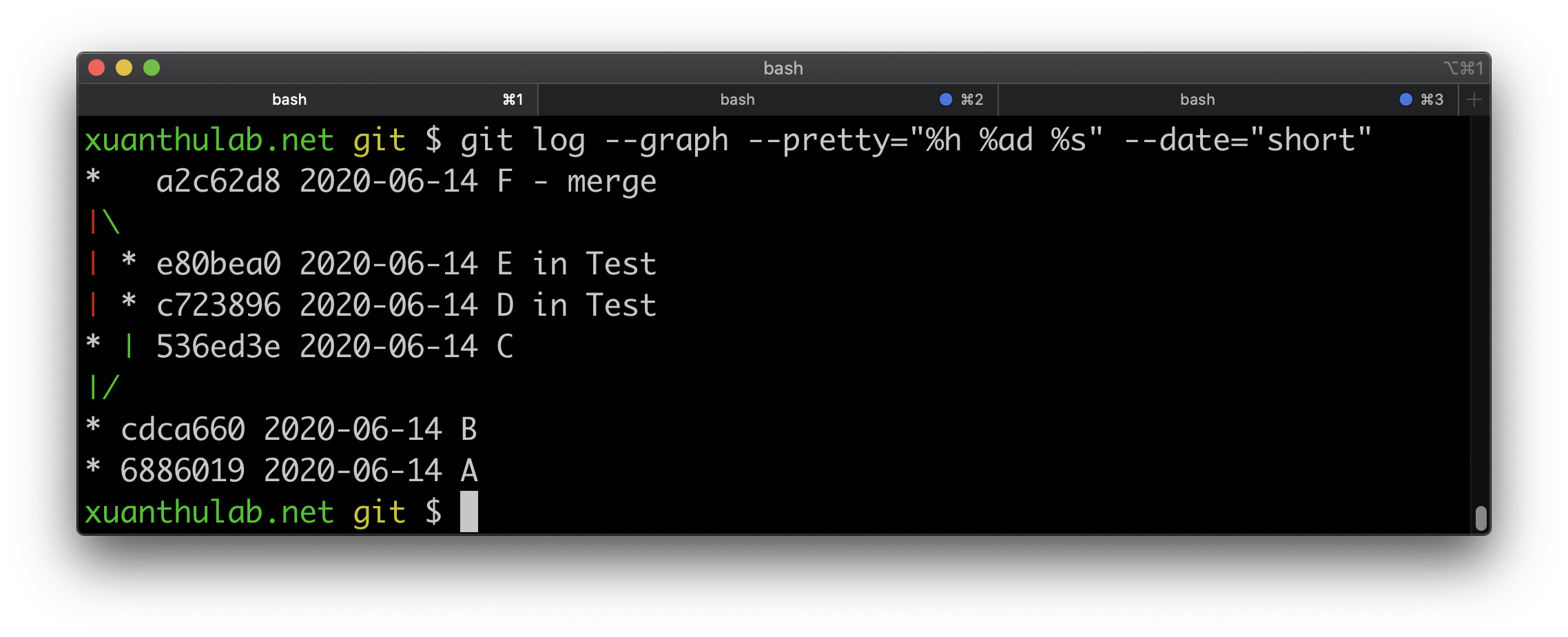 git log