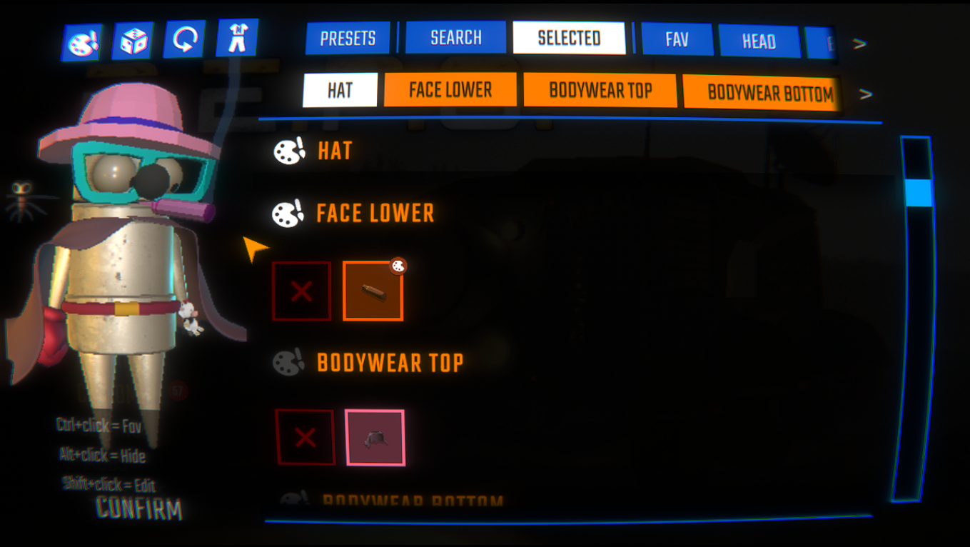 Bridged .hhh cosmetics in the vanilla R.E.P.O. cosmetics menu
