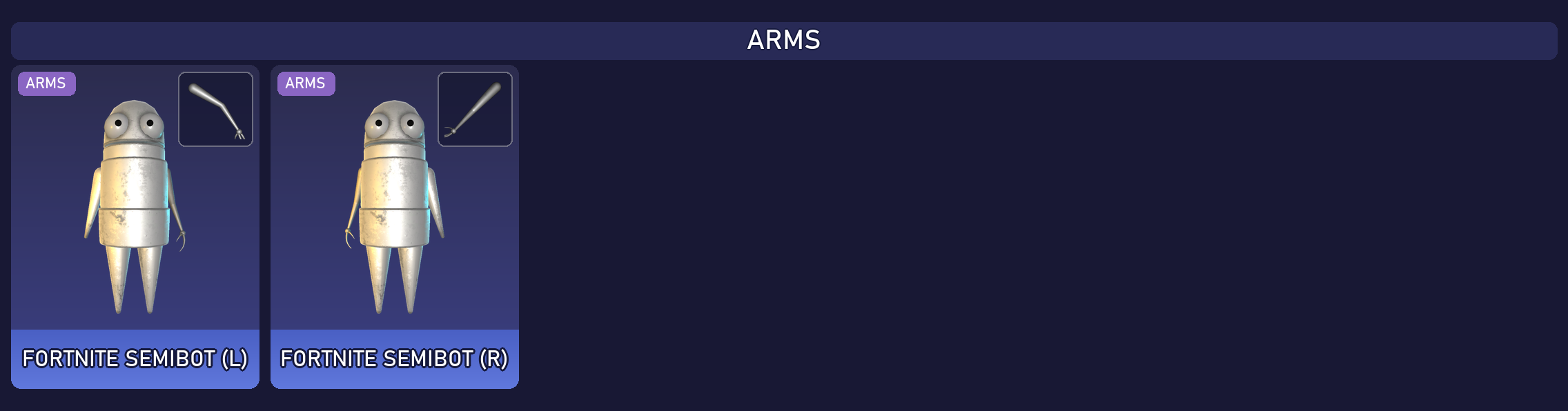 Preview of the Arms cosmetic set