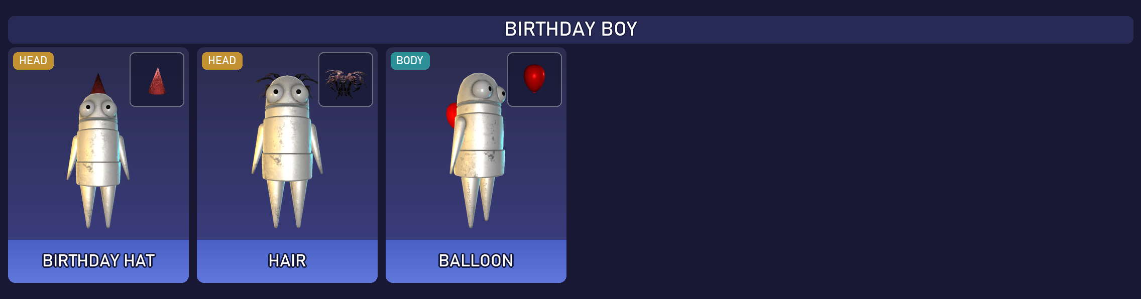 Preview of the Birthday Boy cosmetic set