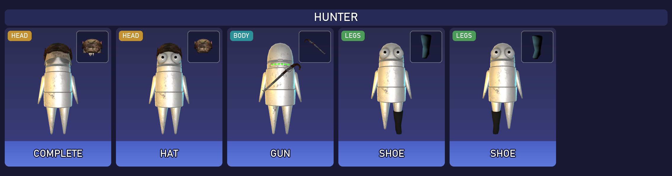 Preview of the Hunter cosmetic set