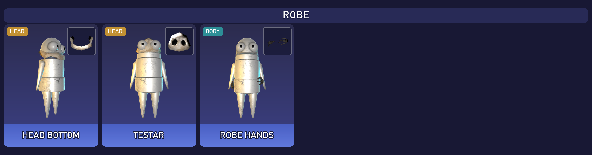 Preview of the Robe cosmetic set