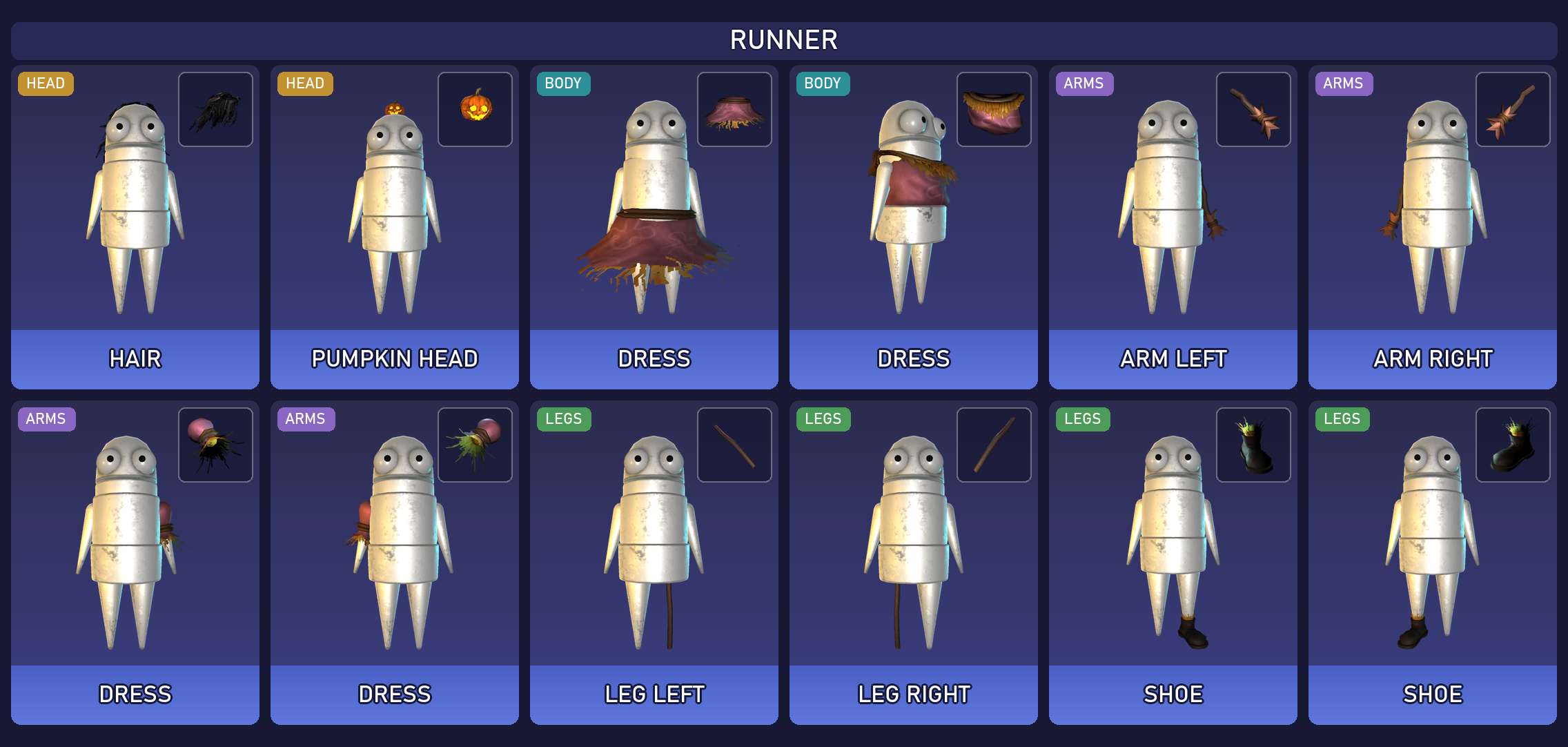 Preview of the Runner cosmetic set