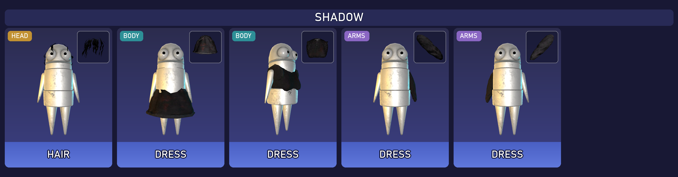 Preview of the Shadow cosmetic set