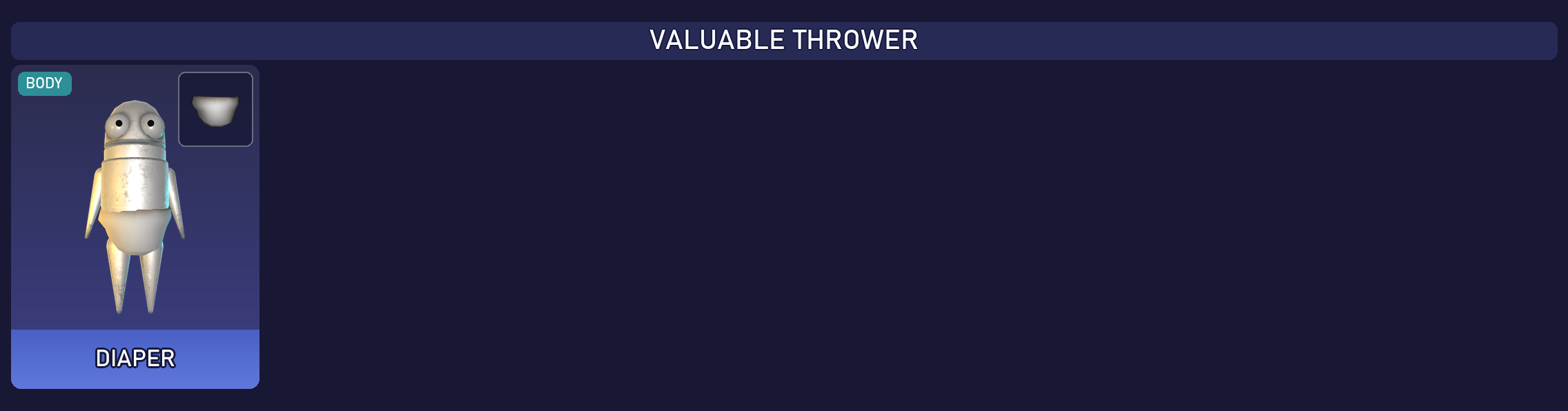 Preview of the Valuable Thrower cosmetic set