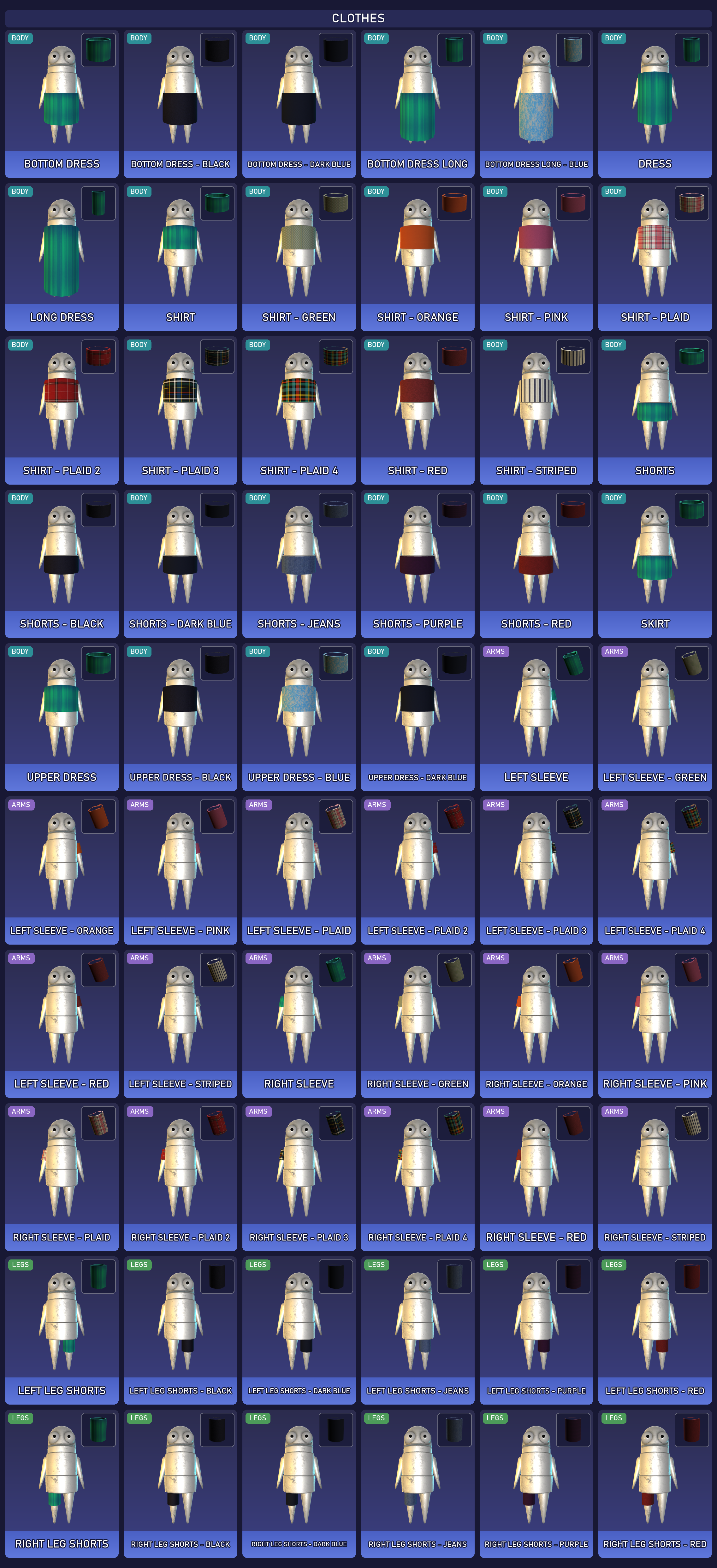 Preview of the Clothing cosmetic set