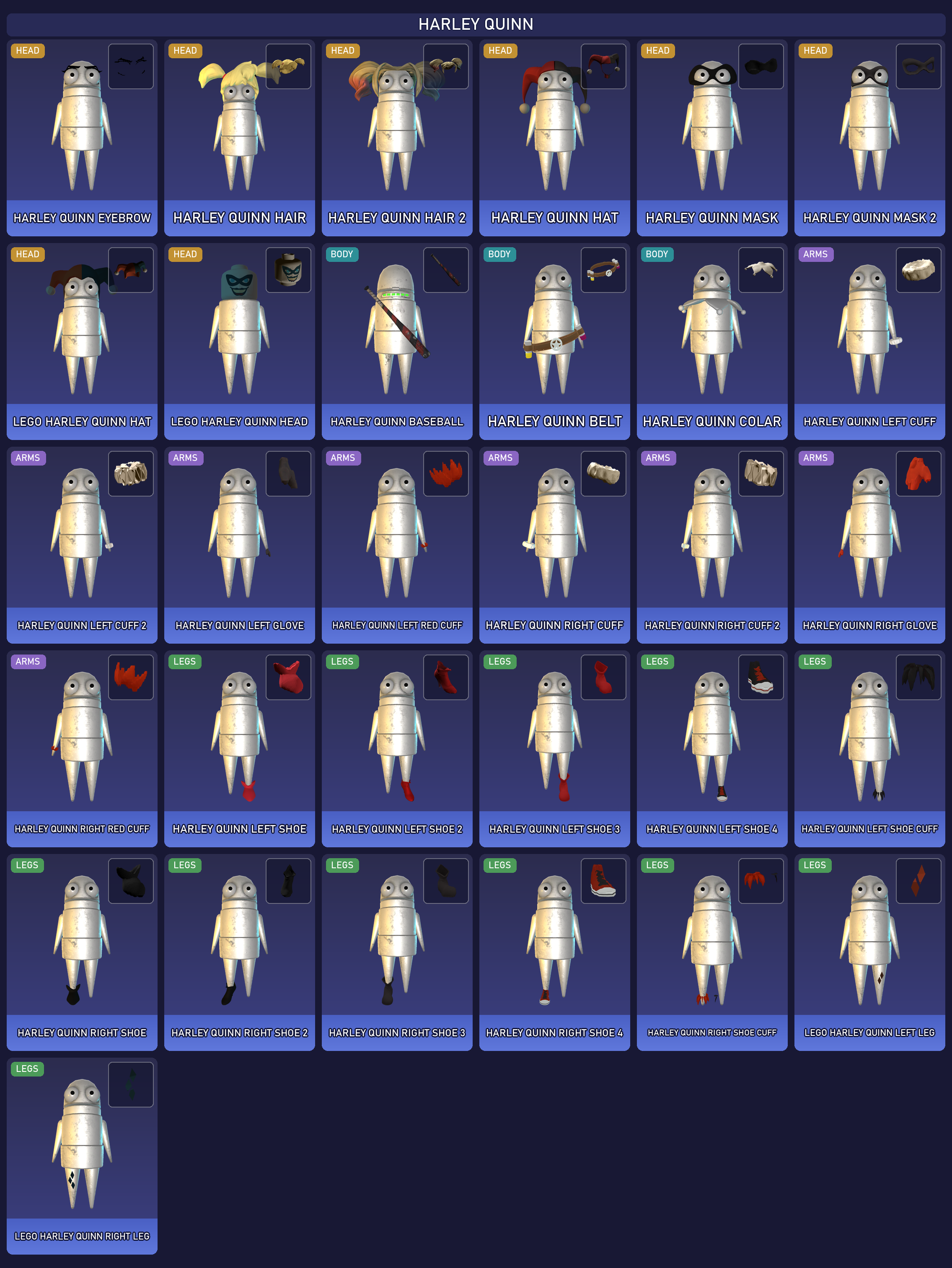Preview of the Harley Quinn cosmetic set