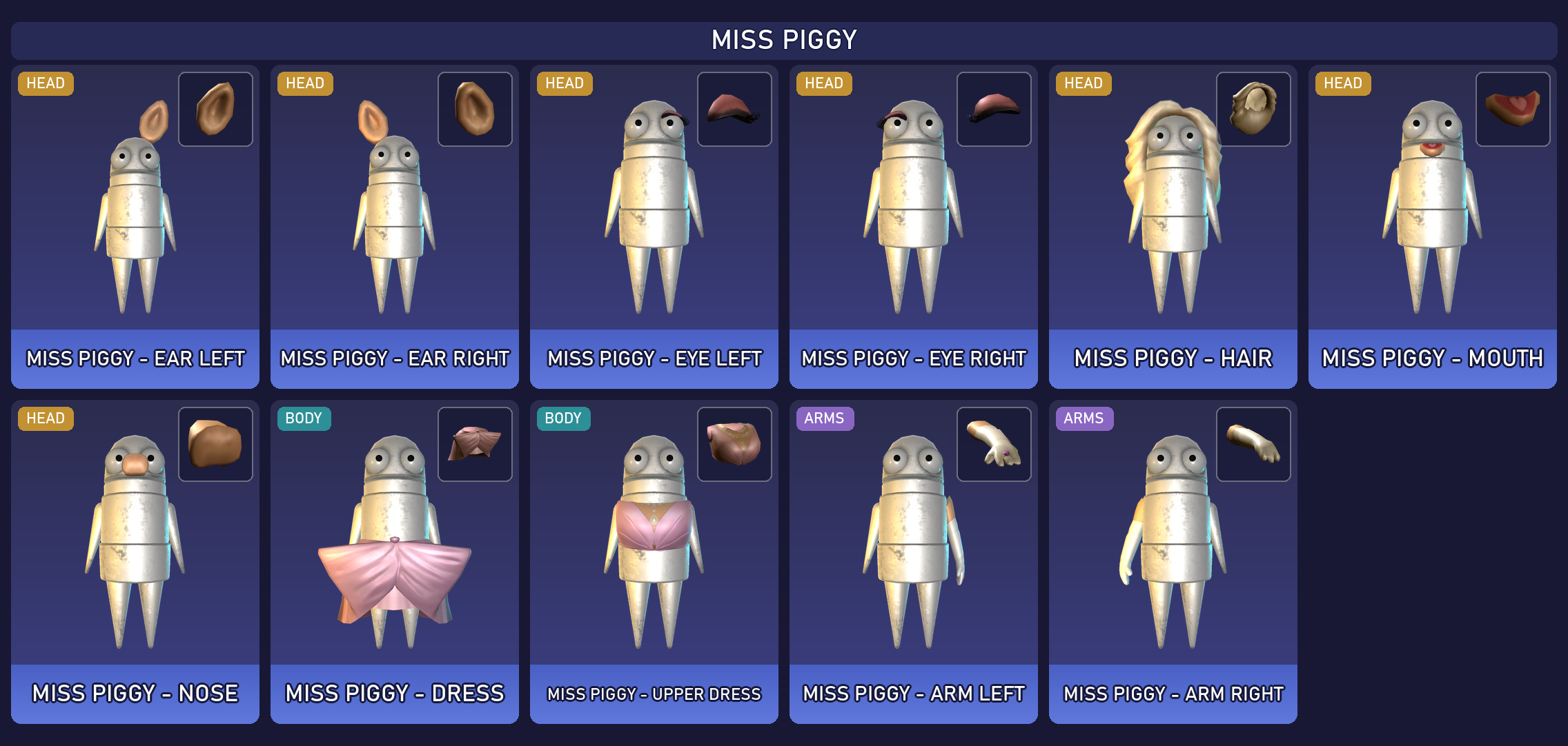 Preview of the Miss Piggy cosmetic set