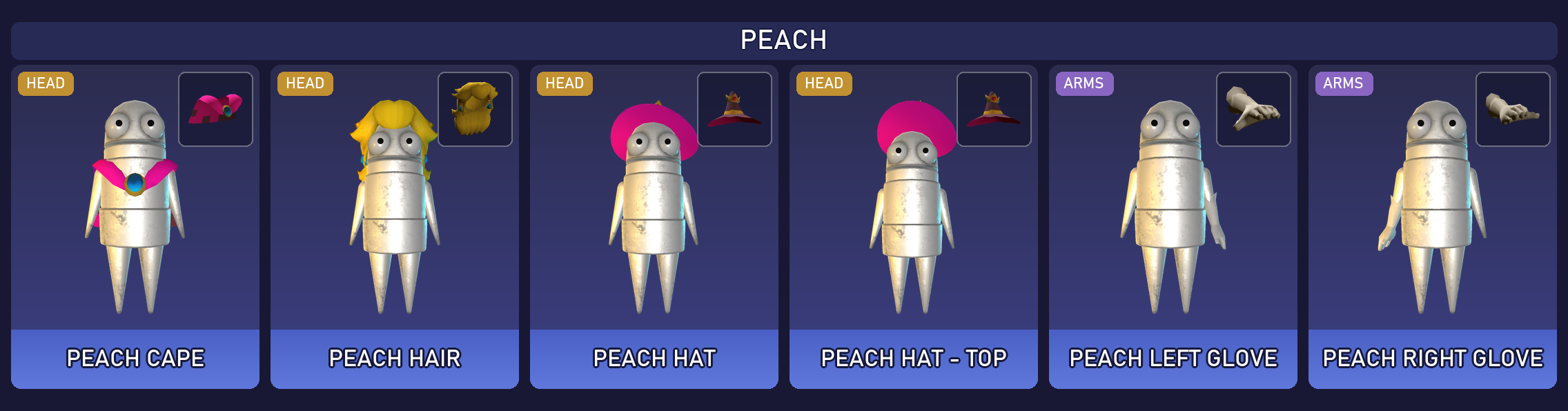 Preview of the Peach cosmetic set