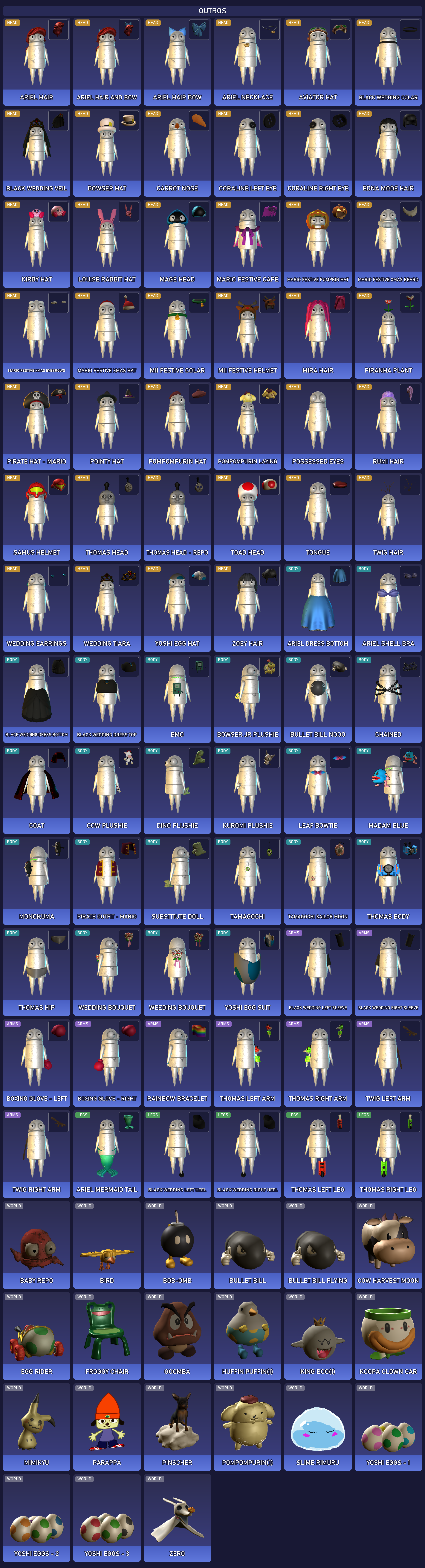 Preview of miscellaneous cosmetic sets