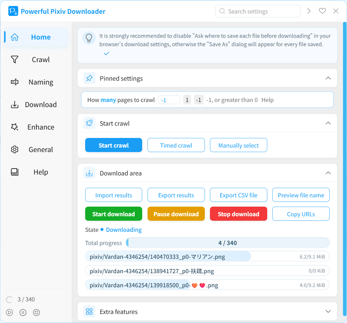 PixivBatchDownloader screenshot
