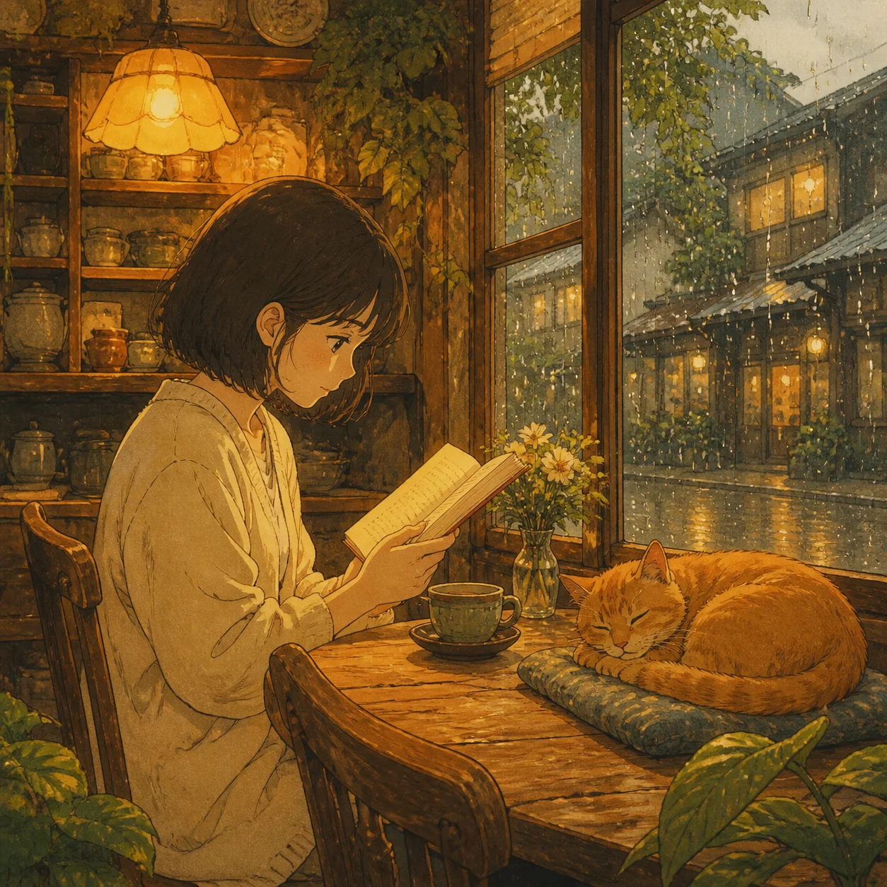 吉卜力风格插画
