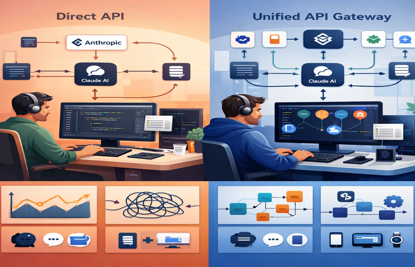 Anthropic direct API versus a unified Claude-compatible gateway for developers