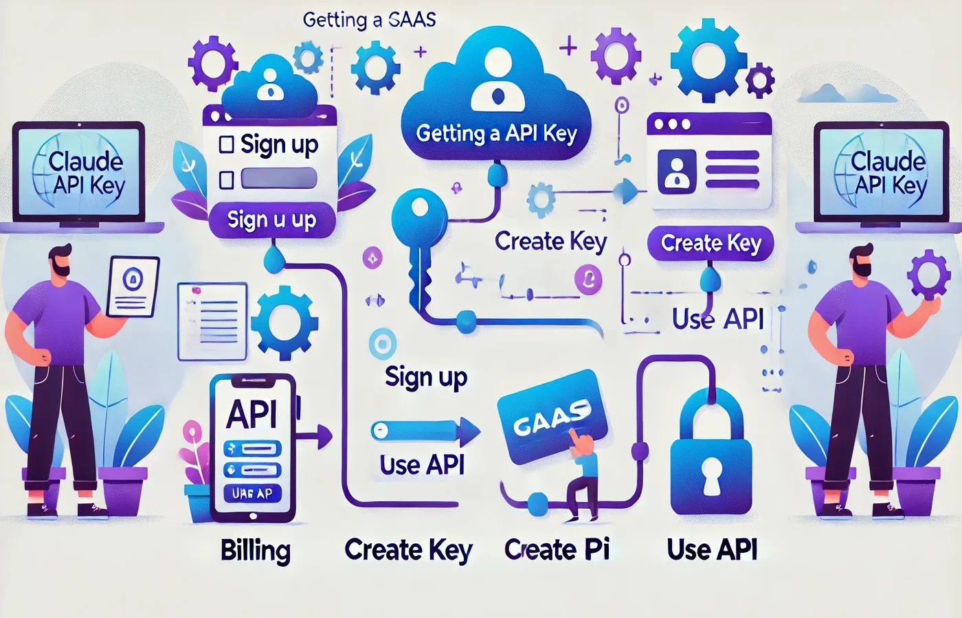 Claude API key setup workflow from account creation to first API call