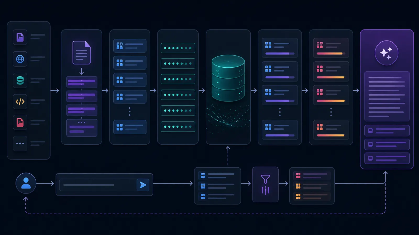 RAG knowledge base architecture with embeddings